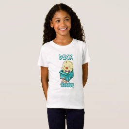 このおもしろいイースターキッズTシャツをアヒル Tシャツ