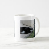 このおもしろいキャットスローガンはやる気を起こさせる コーヒーマグカップ (正面右)