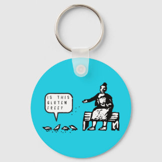 このおもしろいグルテンフリーの鳥の漫画 キーホルダー