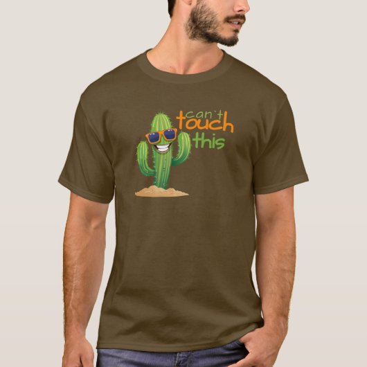 このおもしろいサボテンTシャツはTouchできない Tシャツ (正面)