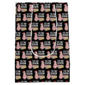 このおもしろいシーズンのクリスマスツリーケーキのデビー ミディアムペーパーバッグ (裏面)