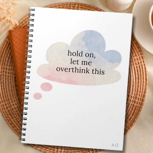 このおもしろいパステルクラウドを考え過ぎてみよう ノートブック