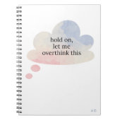 このおもしろいパステルクラウドを考え過ぎてみよう ノートブック (正面)