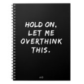このおもしろいモノグラムを考え過ぎる ノートブック (正面)