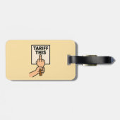 このおもしろい中指に対する抗議サイン料率 ラゲッジタグ (裏面横)