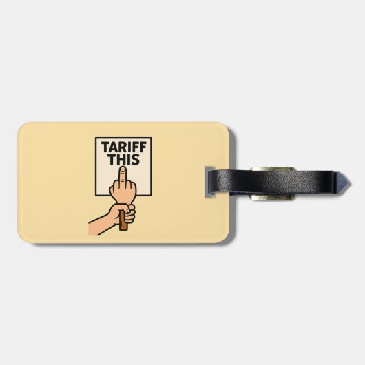 このおもしろい中指に対する抗議サイン料率 ラゲッジタグ (裏面横)