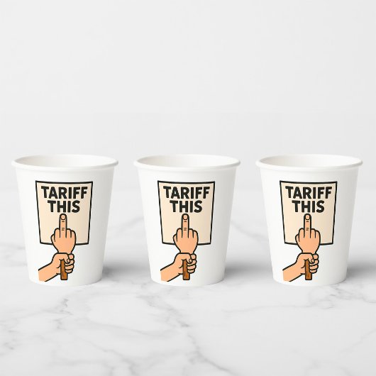 このおもしろい中指に対する抗議サイン料率 紙コップ