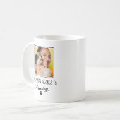 このおもしろい人間はペットの写真に属している コーヒーマグカップ (正面左)