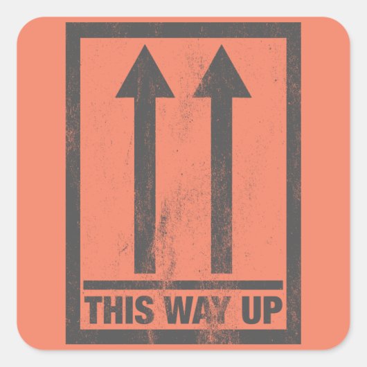 このおもしろい方の看板 スクエアシール (正面)