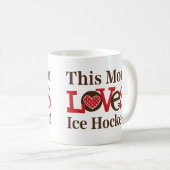 このお母さんはアイスホッケーを愛します コーヒーマグカップ (正面右)