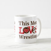 このお母さんは苦闘することを愛します コーヒーマグカップ (正面右)
