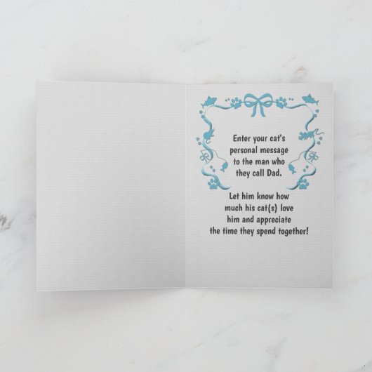 このお父様のデイカードを猫からパーソナライズ！ カード (内部)