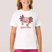 このかわいいウーパールーパにあなたの名前を書いてね Tシャツ (正面)