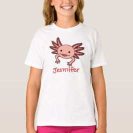 このかわいいウーパールーパにあなたの名前を書いてね Tシャツ