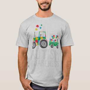このかわいいトラクターの自閉症に関する認識Tシャツを手に入れる Tシャツ