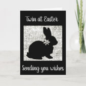 このかわいいバニーは、「イースター」と喜んで言いたいと願っている。 シーズンカード (正面)