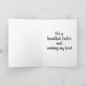 このかわいいバニーは、「イースター」と喜んで言いたいと願っている。 シーズンカード (内部)