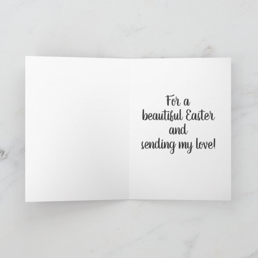 このかわいいバニーは、「イースター」と喜んで言いたいと願っている。 シーズンカード (内部)