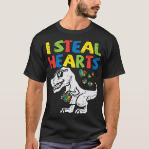 このかわいい子をつかんでハートストレックス恐竜Tシールを盗む Tシャツ