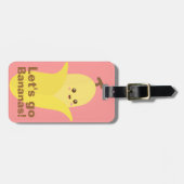 このかわいく、幸せなバナナと興奮しよう ラゲッジタグ (正面横)