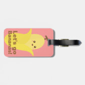 このかわいく、幸せなバナナと興奮しよう ラゲッジタグ (裏面横)