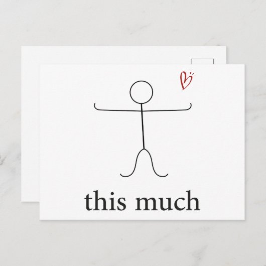 このくらい愛してる。妻、彼女、友達 ポストカード (正面/裏面)