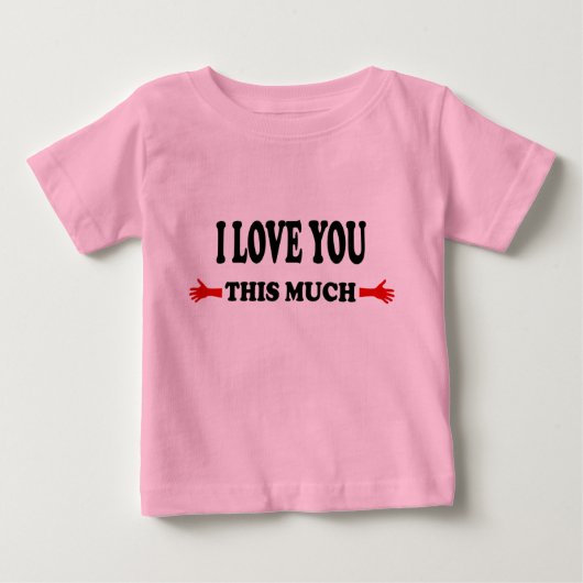 このくらい愛してる 開いた腕 ベビーTシャツ (正面)