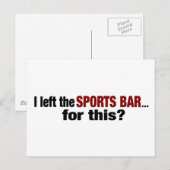 このためにスポーツバーから出てきたの？ ポストカード (正面/裏面)