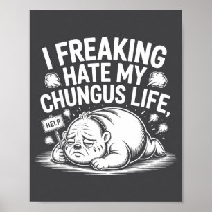 このちょうどいい生活が憎いわ Funny Meme Quote ポスター