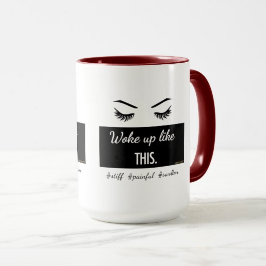 こののようにまつげ襲います5色で目覚めました マグカップ (正面右)