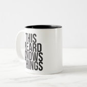 このひげは事を知っています ツートーンマグカップ (正面左)