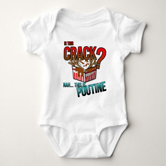 このひびはありますか。 Nahそれはpoutineです! ベビーボディスーツ (正面)