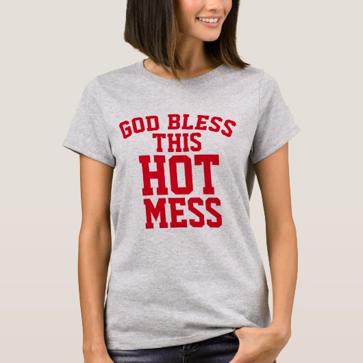 このめちゃくちゃなTシャツは神に祝福あれ Tシャツ (正面)