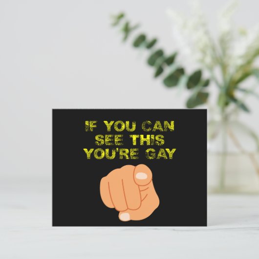 このもしあなたはのゲイLGBTQがおもしろい見える ポストカード (スタンド正面)
