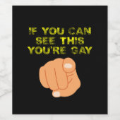 このもしあなたはのゲイLGBTQがおもしろい見える ワインラベル (シングルラベル)