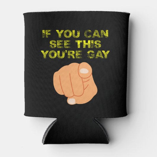 このもしあなたはのゲイLGBTQがおもしろい見える 缶クーラー (正面)