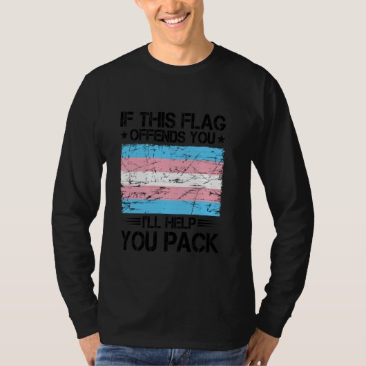 このもし旗は君の機嫌を損ね救済てやる Tシャツ (正面)