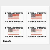 このもし旗は君の気分を害する… 長方形シール (シート)