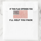 このもし旗は君の気分を害する… 長方形シール (バッグ)