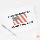 このもし旗は君の気分を害する… 長方形シール (封筒)