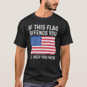 このもし旗は愛国の人を救済助ける Tシャツ (正面)