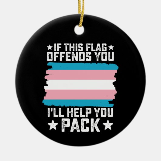 このもし旗を使うと気分が悪くな救済る セラミックオーナメント (正面)