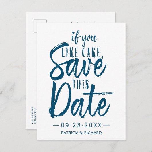 このもし日のケーキ救は好き結婚だ ポストカード (正面/裏面)