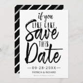 このもし日はケーキ救が好き 招待状 (正面/裏面)