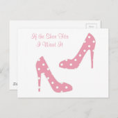 このもし靴はピンクに合う ポストカード (正面/裏面)