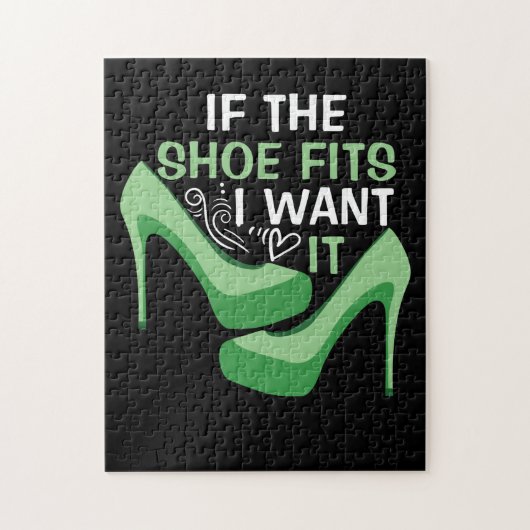 このもし靴は緑に合う ジグソーパズル (縦)