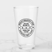 このもっとも偉大Everパパの所属先：お客様の名前 タンブラーグラス (正面)