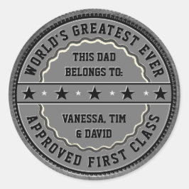 このもっとも偉大Everパパの所属先：お客様の名前 ラウンドシール