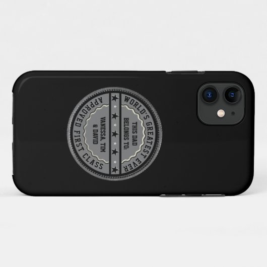 このもっとも偉大Everパパの所属先:お客様の名前 Case-Mate iPhoneケース (裏面(横))