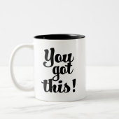 このやる気を起こさせるなコーヒー・マグの発言を得ました ツートーンマグカップ (左)